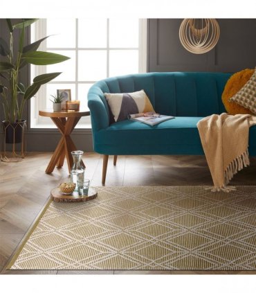 Blenheim Diamond 100% Pet 120x170cm Olive Rug