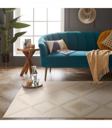 Windsor Geo Tufted 120x170cm Cream Rug