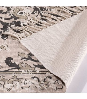 Kew Antique Printed 120x170cm Mauve Rug with Tassel