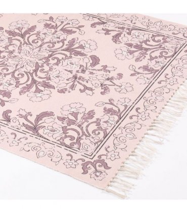 Kew Antique Printed 120x170cm Mauve Rug with Tassel