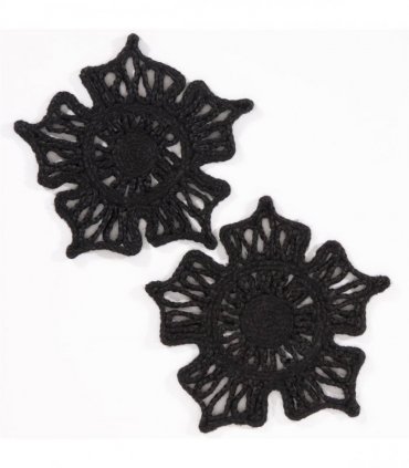 Severn Jute Star 36x36cm Black Set of 2 Placemats