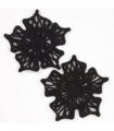 Severn Jute Star 36x36cm Black Set of 2 Placemats