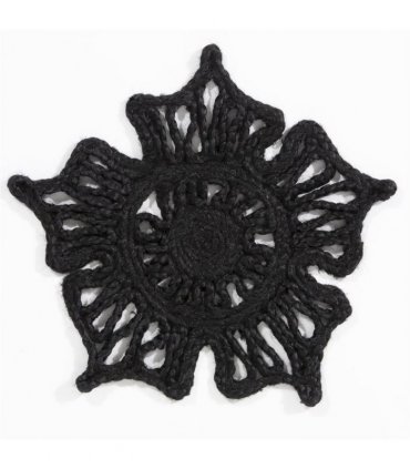 Severn Jute Star 36x36cm Black Set of 2 Placemats