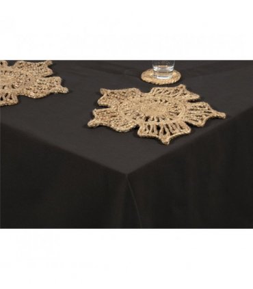 Avon 100% Cotton 240x140cm Black Tablecloth