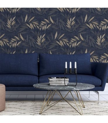 Luxury Leaf Navy Champagne sw6