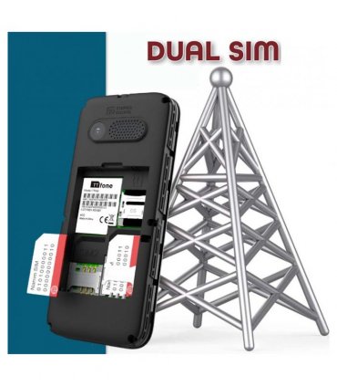 TTfone TT150 Unlocked Basic Mobile Phone UK Sim Free, Long Battery Life, Dual Sim with camera and games, easy to use, durable and light weight pay as you go - Blue GiffGaff Pay as you go