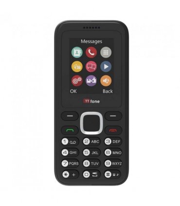 TTfone TT150 Unlocked Basic Mobile Phone UK Sim Free, Long Battery Life, Dual Sim with camera and games, easy to use, durable and light weight pay as you go - Black GiffGaff Pay as you go
