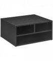 HOMCOM Desktop Printer Stand with 3 Open Compartments, Desk Organiser, Black