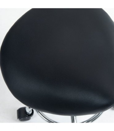 HOMCOM Saddle Chair, Rolling Salon Stool for Massage Spa Clinic Beauty, Black