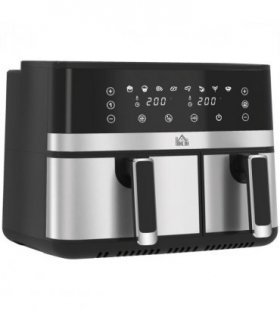 HOMCOM Dual Zone Air Fryer 8.5L Double Air Fryer with SYNCFinish 2700W
