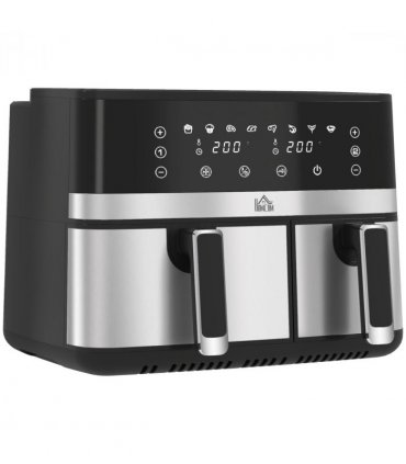 HOMCOM Dual Zone Air Fryer 8.5L Double Air Fryer with SYNCFinish 2700W