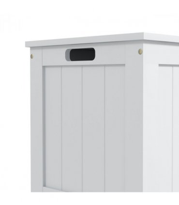 HOMCOM Storage Chest with 2 Safety Hinges, Storage Bench for Living Room