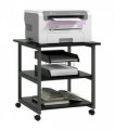HOMCOM Mobile Printer Stand with Storage Printer Table for Home Office Black