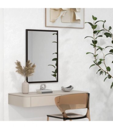 HOMCOM 70x50cm Wall Bathroom Mirror for Home Decor, Vanity Mirror, Black