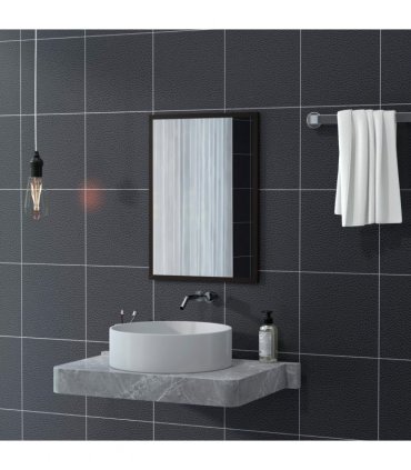 HOMCOM 70x50cm Wall Bathroom Mirror for Home Decor, Vanity Mirror, Black