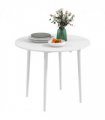 HOMCOM Foldable Dining Table, Round Drop Leaf Table with Wood Legs