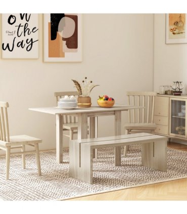 HOMCOM Folding Dining Table Extendable Kitchen Table Drop Leaf Table for 2-4