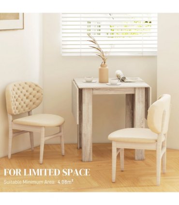HOMCOM Folding Dining Table Extendable Kitchen Table Drop Leaf Table for 2-4