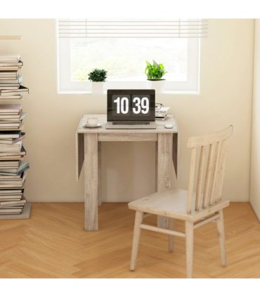 HOMCOM Folding Dining Table Extendable Kitchen Table Drop Leaf Table for 2-4