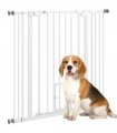 PawHut Extra Tall Dog Gate with Cat Door Auto Close for Stairs 74-101 cm Wide