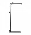 PawHut Reptile Lamp Stand, 86-129Hcm Adjustable Lamp Holder w/ Base, Hook