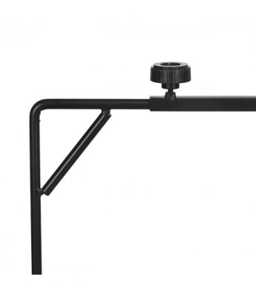 PawHut Reptile Lamp Stand, 86-129Hcm Adjustable Lamp Holder w/ Base, Hook