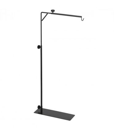 PawHut Reptile Lamp Stand, 86-129Hcm Adjustable Lamp Holder w/ Base, Hook