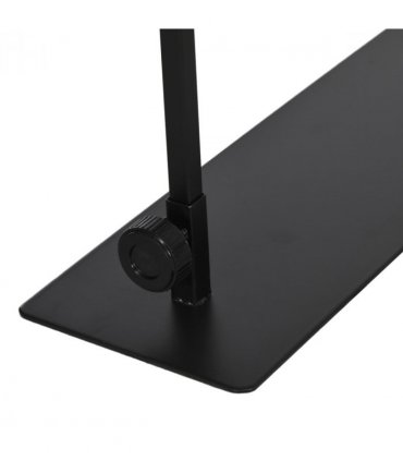 PawHut Reptile Lamp Stand, 86-129Hcm Adjustable Lamp Holder w/ Base, Hook