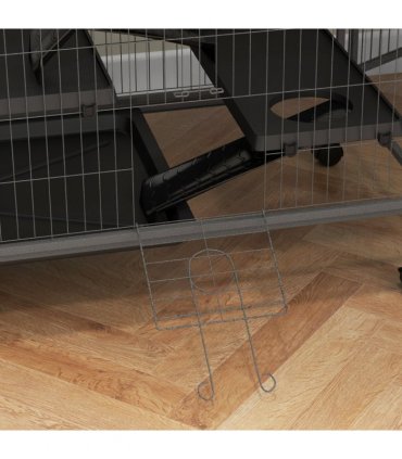 PawHut Small Animal Cages for Chinchilla Ferret Kitten on Wheels W/ Hammock Tray
