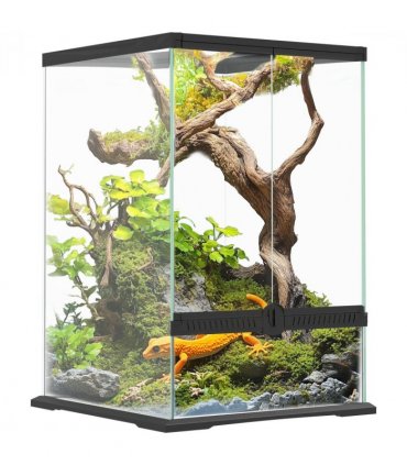 PawHut Glass Reptile Terrarium, 40L Vivarium for Lizards Frogs Snakes Turtles