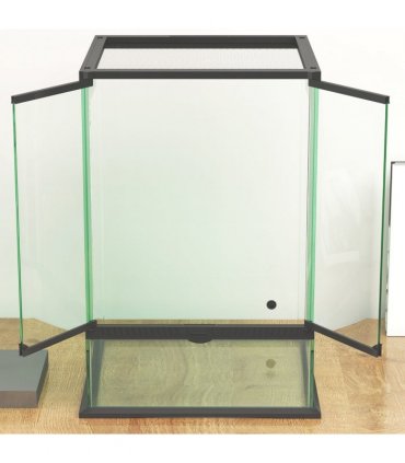 PawHut Glass Reptile Terrarium, 40L Vivarium for Lizards Frogs Snakes Turtles