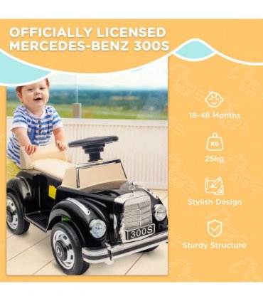 AIYAPLAY Ride on Sliding Car Foot to Floor Mercedes-Benz 300S Licensed for Kids