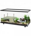 PawHut Turtle Tank 50L Glass Turtle Aquarium w/ Easy-Drain 60 x 30 x 32cm