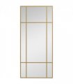 HOMCOM Window Style Vanity Mirror 110 x 50cm Hanging Wall Mirror Gold Tone