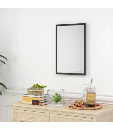HOMCOM 60x40cm Wall Bathroom Mirror for Home Decor, Vanity Mirror, Black