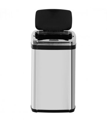 HOMCOM 30L Automatic Kitchen Bin with Lid and Infrared Motion Sensor Silver