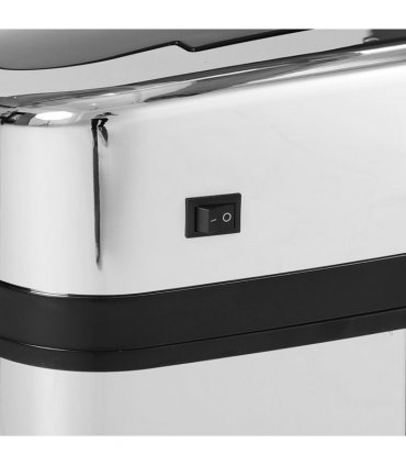 HOMCOM 30L Automatic Kitchen Bin with Lid and Infrared Motion Sensor Silver