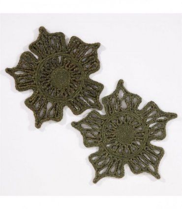 Severn Jute Star 36x36cm Olive Set of 2 Placemats