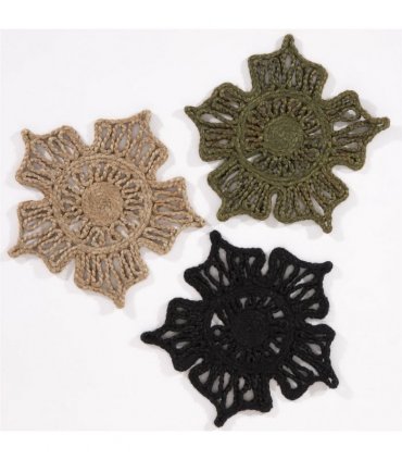 Severn Jute Star 36x36cm Olive Set of 2 Placemats