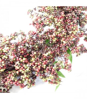 55cm Artificial Hanging Black Berry Wreath
