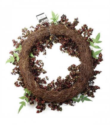 55cm Artificial Hanging Black Berry Wreath