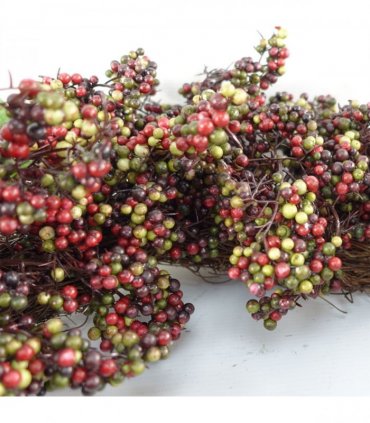 55cm Artificial Hanging Black Berry Wreath