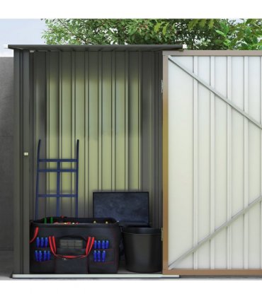 Outsunny 3.3ft x 3.4ft Outdoor Storage Shed Steel Garden Shed w/ Lockable Door