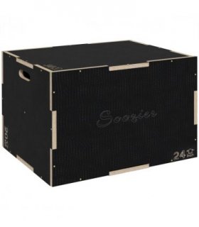 SPORTNOW 41/51/61cm Plyometric Jump Box, Wooden Plyo Box for Home Gym