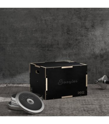 SPORTNOW 41/51/61cm Plyometric Jump Box, Wooden Plyo Box for Home Gym