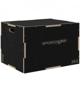 SPORTNOW 51/61/76cm Plyometric Jump Box, Wooden Plyo Box for Home Gym