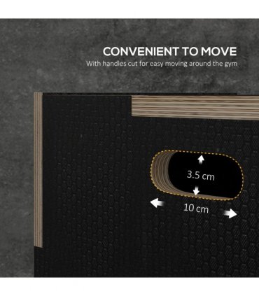 SPORTNOW 51/61/76cm Plyometric Jump Box, Wooden Plyo Box for Home Gym