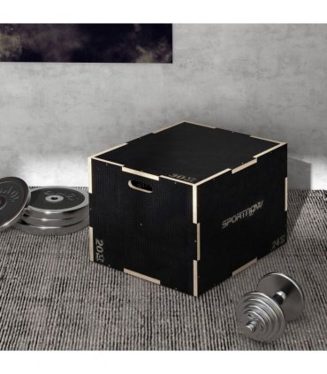 SPORTNOW 51/61/76cm Plyometric Jump Box, Wooden Plyo Box for Home Gym