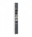 kleankin Slim Bathroom Cabinet, Toilet Roll Storage w/ Open Shelves, Grey