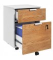 HOMCOM 2 Drawer Filing Cabinet with Adjustable Hanging Bars for A4 and Letter